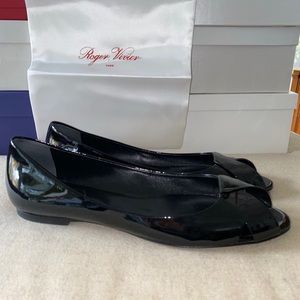 Roger Vivier black patent flats